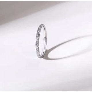 Aliz🇹🇭แหวนสแตนเลส ทอง 18k.โรยเกล็ดทรายสไตล์เรียบหรู(ไม่ลอกไม…