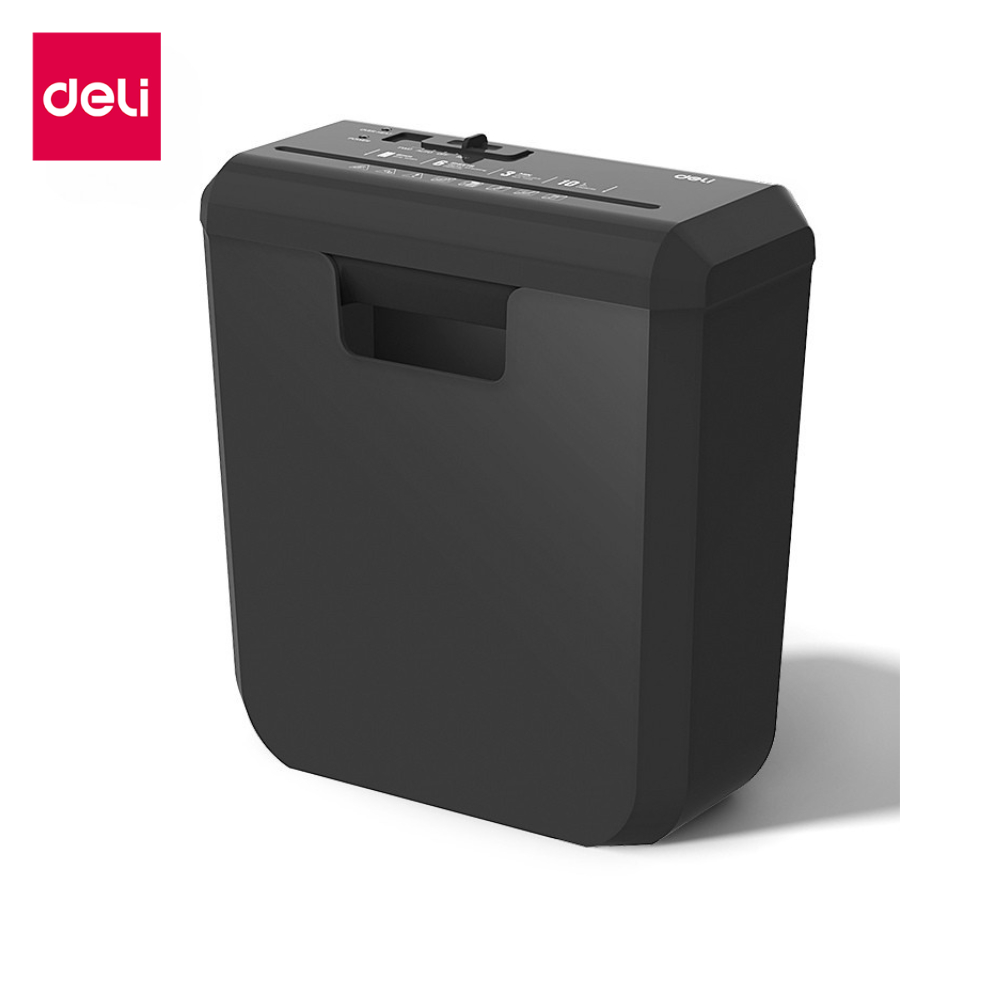 Deli เครื่องย่อยเอกสาร เครื่องทำลายเอกสาร Auto 10 ลิตร ขนาด A4 6 แผ่น ย่อยละเอียด6มม Paper Shredder