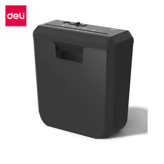 Deli เครื่องย่อยเอกสาร เครื่องทำลายเอกสาร 10 ลิตร ขนาด A4 6 แผ่น ย่อยละเอียด6มม Paper Shredder