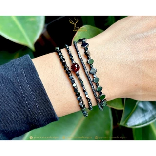 สร้อยข้อมือ " เฮมาไทต์ Hematite " มีหลายดีไซน์ กำไลหินนำโชค เสริมโชค