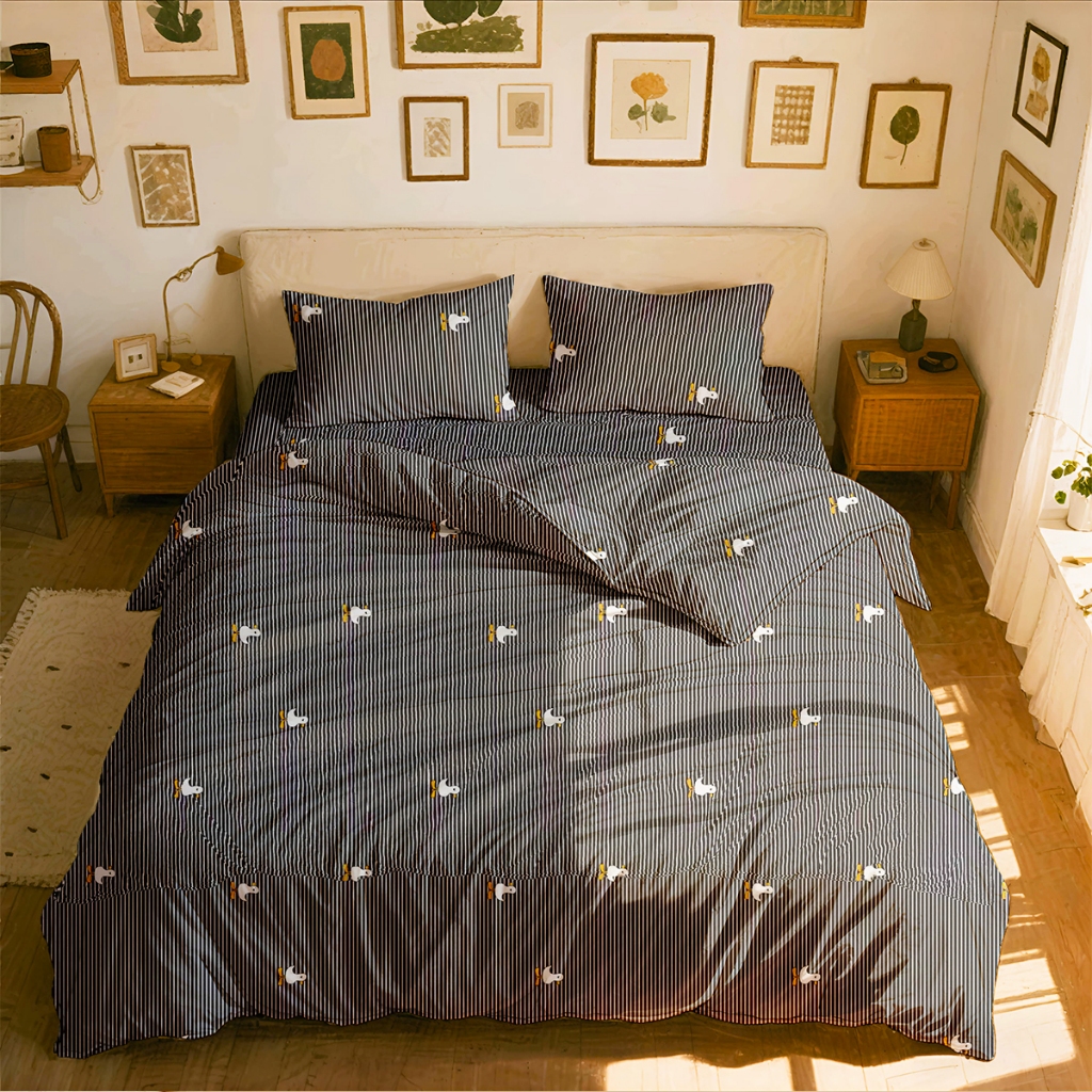 ชุดที่นอนครบเซ็ต6ชิ้น ชุดเครื่องนอนมีผ้านวม อะโวคาโด สัมผัสนุ่ม พิมพ์ลาย มินิมอล เกรดพรีเมี่ยม มีขนาด 3.5/5/6 ฟุตให้เลื - รูปที่ 6