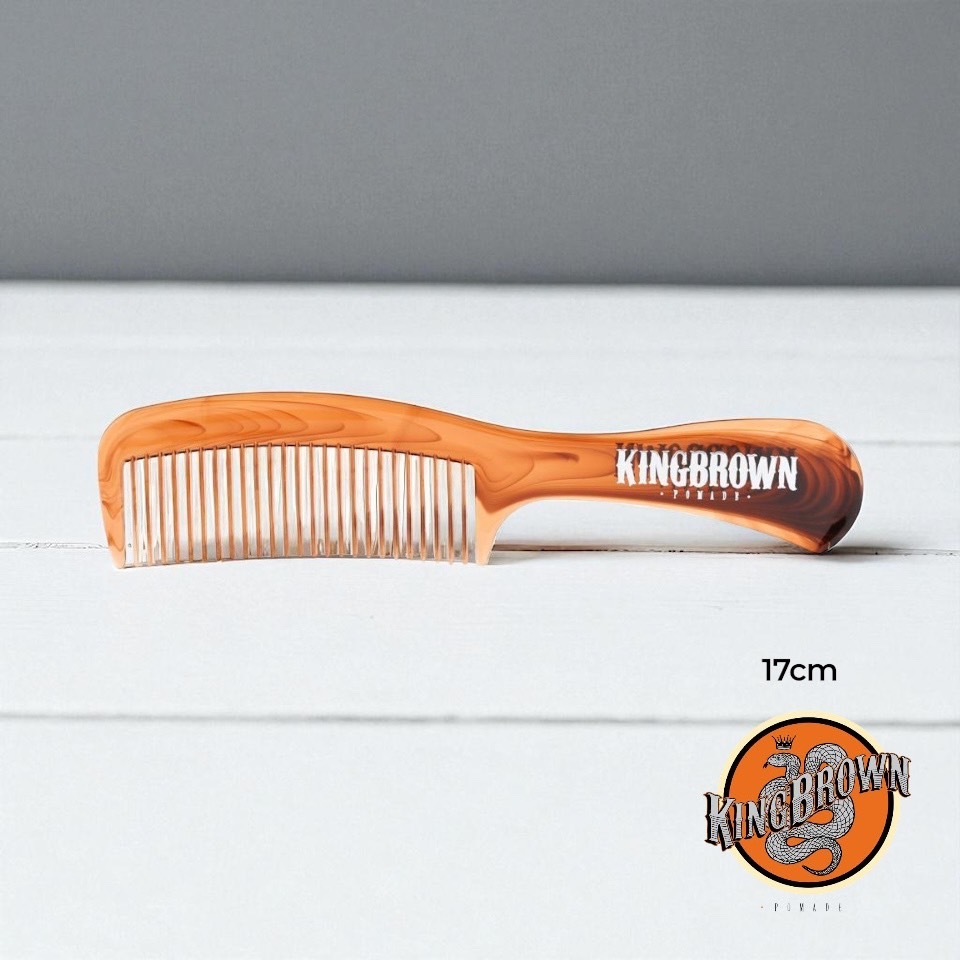 King Brown Handle Comb Collection หวีด้ามสุดเท่สีดำและสีวินเทจ ขนาด 17cm ราคา ถูกที่สุด ดีลบีเคเค แกลเลอรีภาพที่ 7