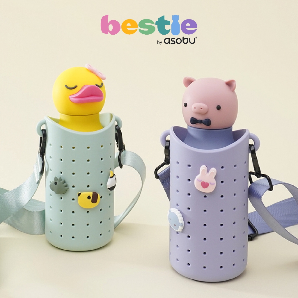 Asobu Bestie ลายเป็ด ขวดน้ำสูญญากาศคาแรคเตอร์สุดน่ารัก รูปที่ 6
