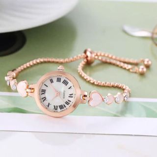 [จัดส่งในกทม] แฟชั่นเกาหลี กลม ข้อมือผู้หญิง2 สายนาฬิกาโลหะ …