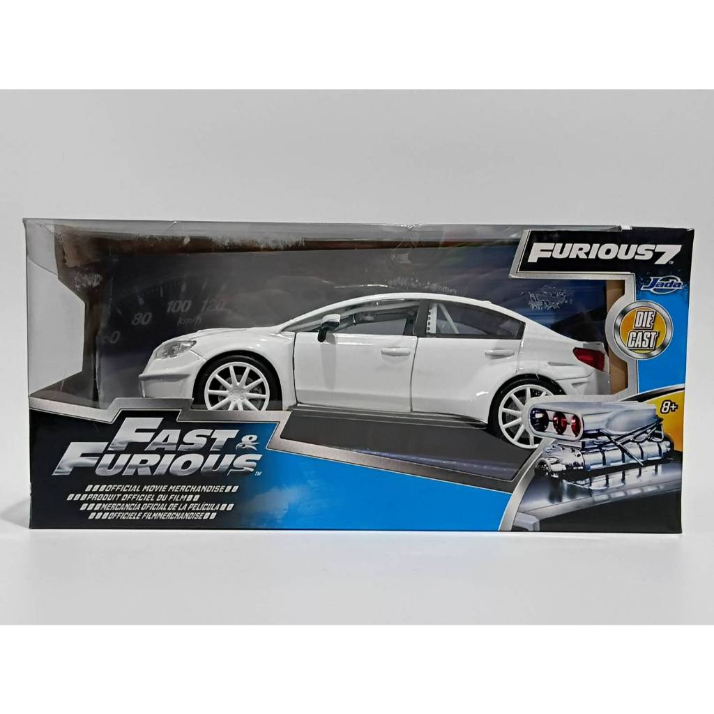 โมเดลรถ Jada Toys Fast and Furious 2016 SUBARU WRX STI White scale 1:24 NEW in the package.