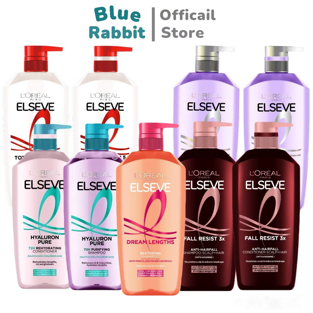 [แพคคู่] 370ml. แชมพู+แชมพู ลอลีอัล Loreal Paris Elseve Shampoo Conditioner ลอรีอัล ปารีส เอลแซฟ แชม