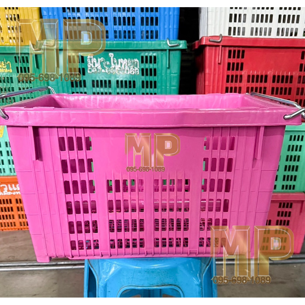 ตะหร้าหูเหล็กสีชมพูอ่อน(สีพิเศษ)สวยไม่ซ้ำใคร ใส่ของใส่ผลไม้เกรดอย่างดี