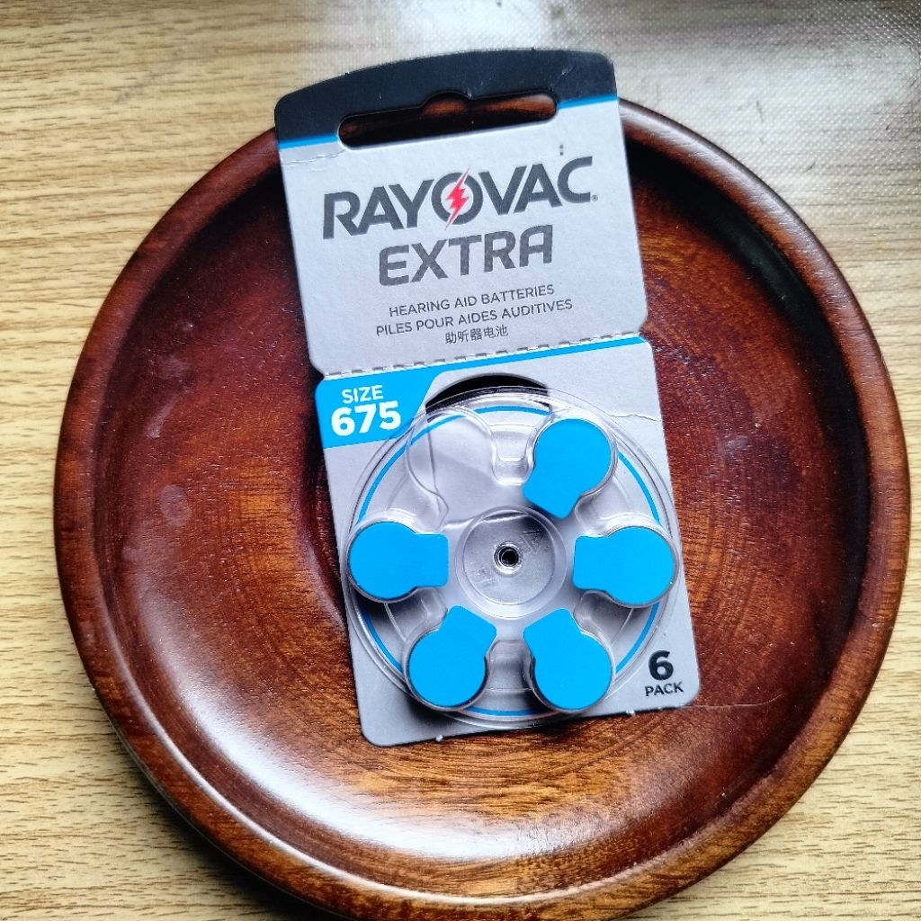 ถ่านเครื่องช่วยหูฟัง Size 675 สีฟ้า RAYOVAC Extra