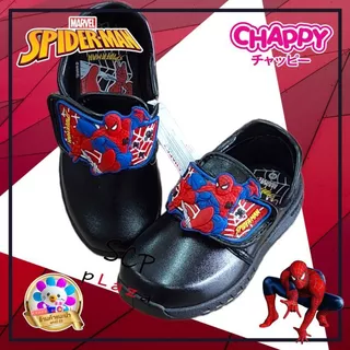 Chappyรองเท้าเด็กอนุบาลชาย รองเท้าเด็กนักเรียนชายมีไฟ สไปเดอร์แมน Spiderman รุ่นSP1 มีไฟ