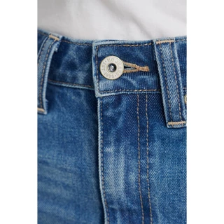 Mc JEANS กางเกงยีนส์ผู้หญิง ทรงกระบอกขาตรง (Straight) เอวกลาง สียีนส์ฟอกกลาง MFIZ239 ผ้า 11.oz ป้ายหนังสีน้ำตาล