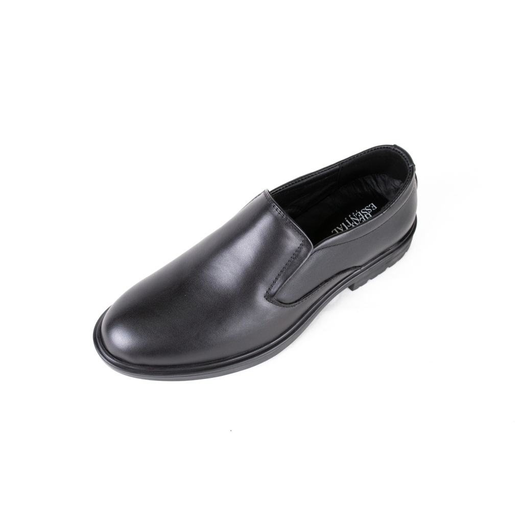 HEAVY SHOES รองเท้าหนังวัวแบบสวม รุ่น PB4608  สีดำ