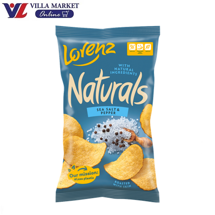 Lorenz Natural Salt-Pepper 100g  มันฝรั่ง ขนมกินเล่น มันฝรั่งทอด มันฝรั่งอบกรอบ