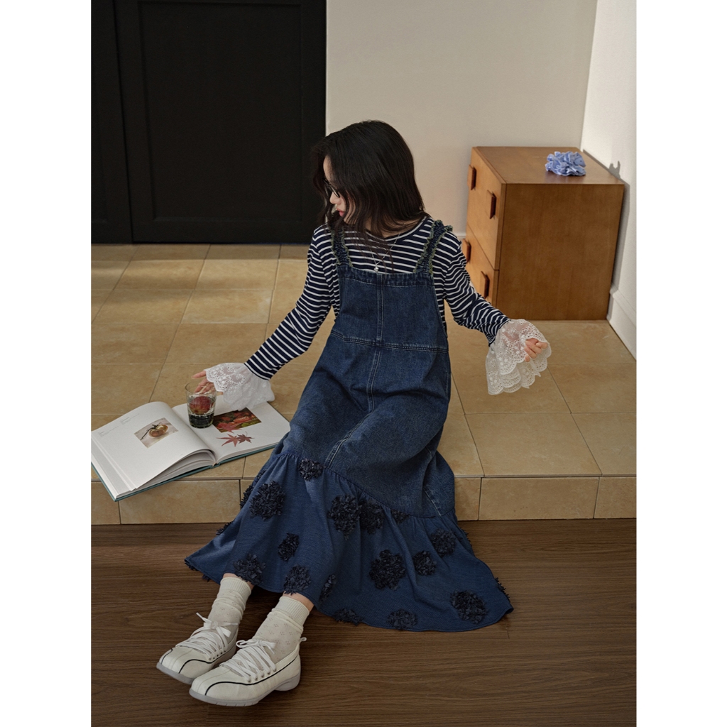 [Preorder] KUOSE : Denim Pinafore Dress