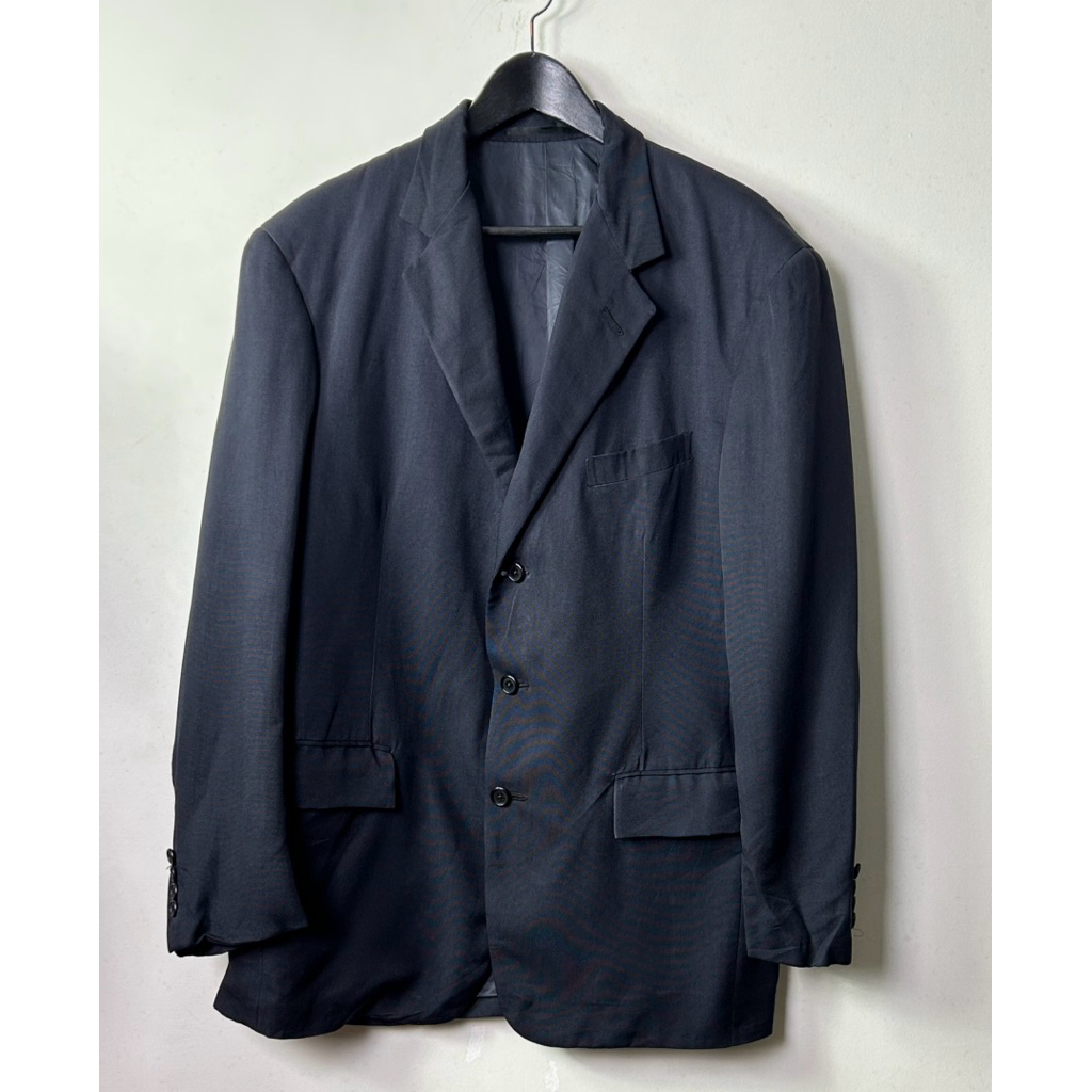 navy silk jacket ralph lauren