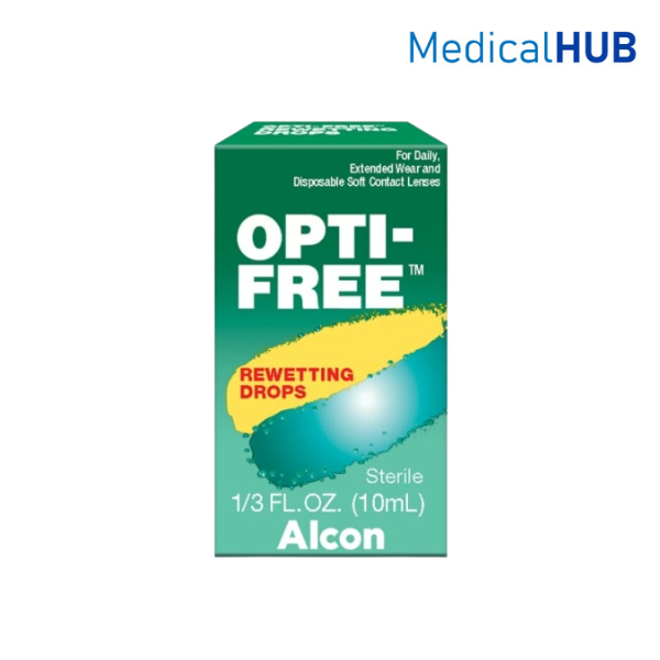 Alcon Opti-Free Rewetting Drops น้ำตาเทียม บรรเทาอาการระคายเคืองตา ตาแห้ง ขนาด 10 ml 02487