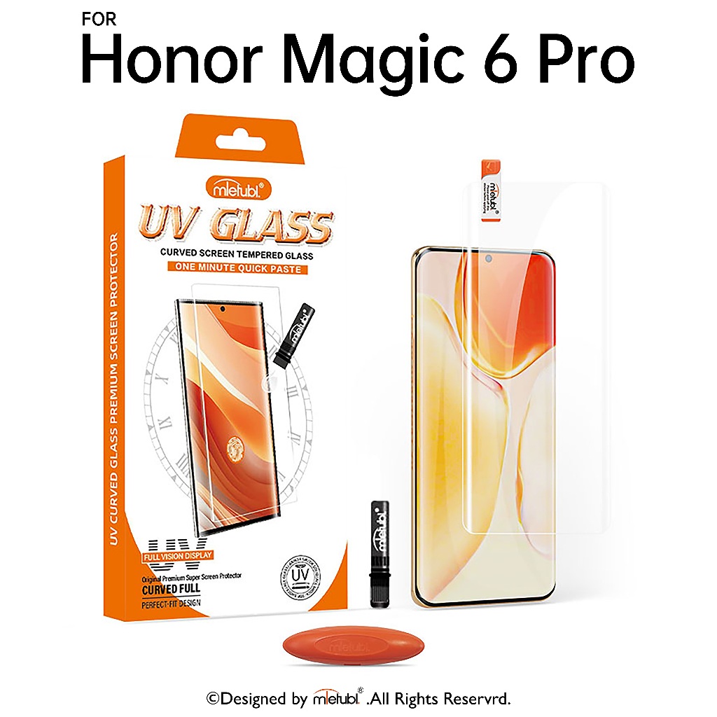 กระจกนิรภัย UV Mietubl For Honor Magic 6 Pro แถมอุปกรณ์ติดฟรี เต็มจอ