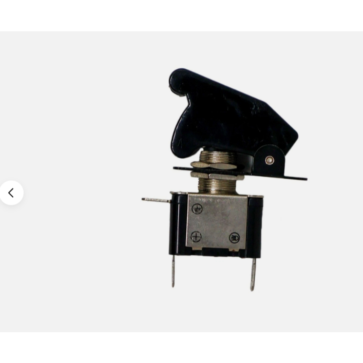 สวิตช์โยก เครื่องบิน3ทาง(on off on)พร้อมฝาครอบ - สีดำ กำลังไฟ 20A 12V DC 1ชิ้น