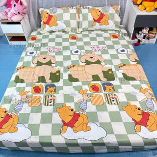ผ้าปูที่นอน 1 ชิ้น 3.5/5/6 ฟุต รัดมุมปกติ 4 มุม ลายการ์ตูนผ้าคอตตอลสีไม่ตก ที่นอนสูงไม่เกิน 8 นิ้ว