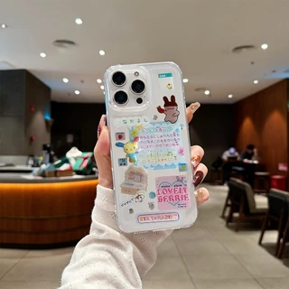 โปร่งใส จัดส่งจากประเทศไทย สไตล์ญี่ปุ่นน่ารักนุ่ม for iPhone เคสไอโฟน 11 12 13 14 15 16 PLUS PRO MAX X XS MAX XR 7/8PLUS