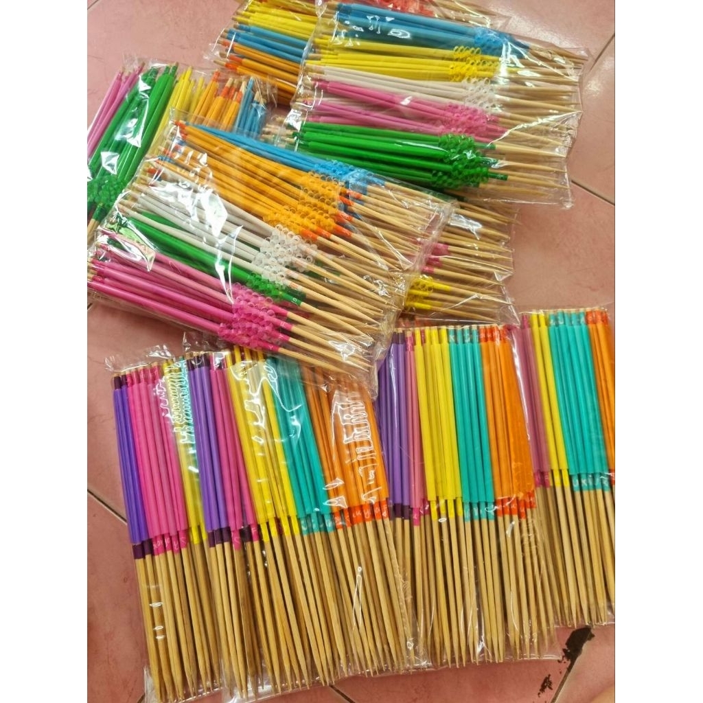 ไม้กฐิน ไม้เสียบธนบัตร ติดหลอดเกลียว 12" 15"(50ก้าน)