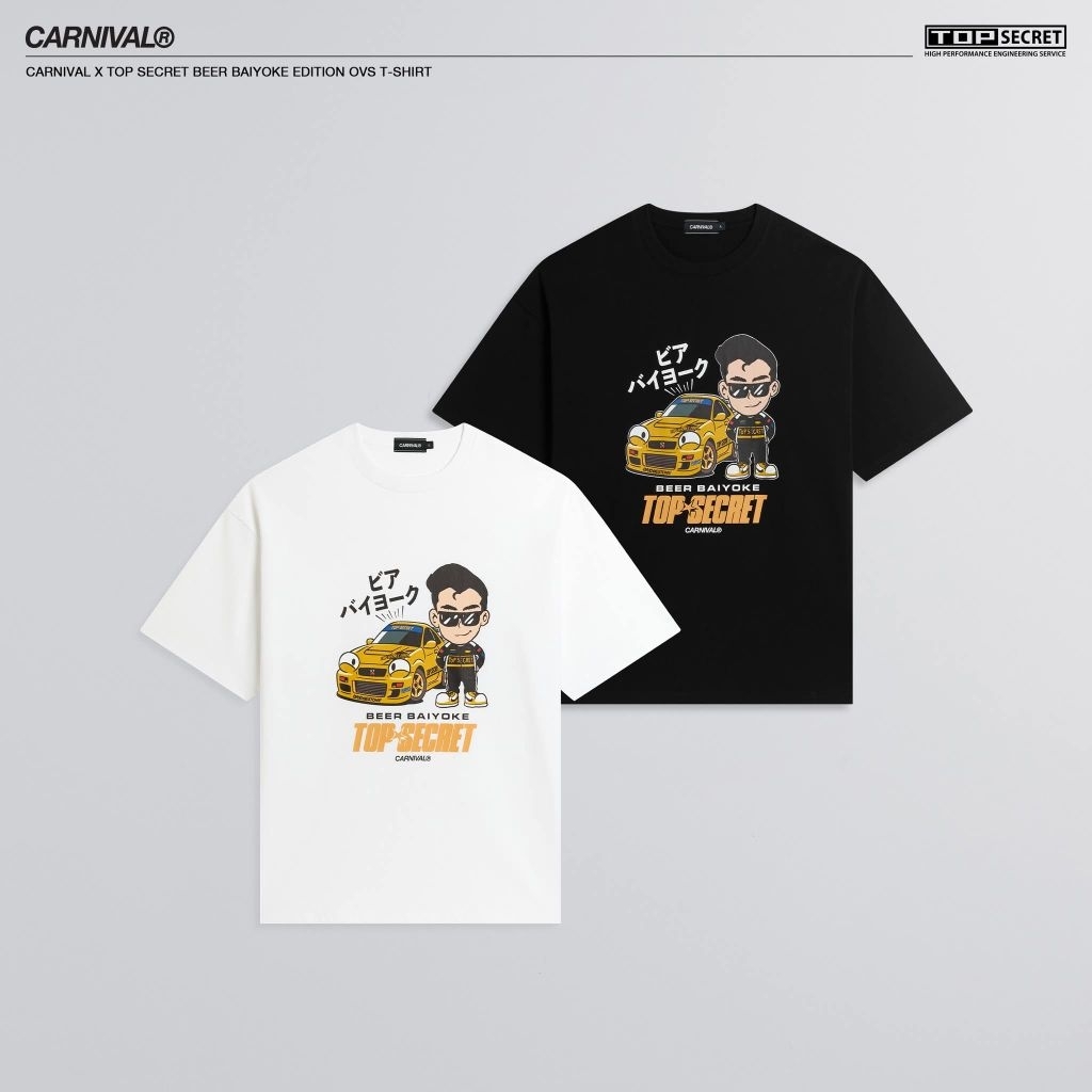 เสื้อยืด CARNIVAL X TOP SECRET BEER BAIYOKE EDITION OVS T-SHIRT