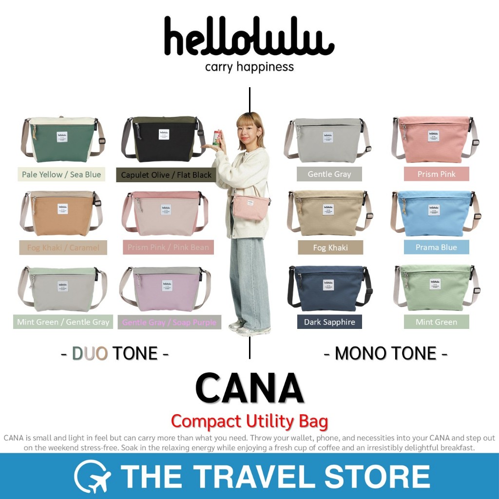 Hellolulu CANA Compact Utility Bag  – ECO edition (50398-XXX) | กระเป๋าสะพาย อเนกประสงค์