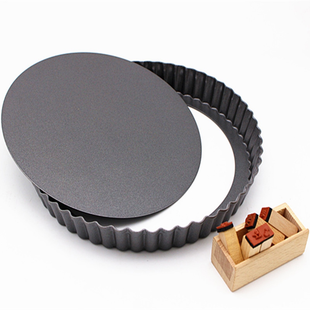 🔥Baking Mold Breadfruit Pie Baking Pan Round Live Bottom Chrysanthemum Non-Stick Cake Mold Carbon Steel Removable Base