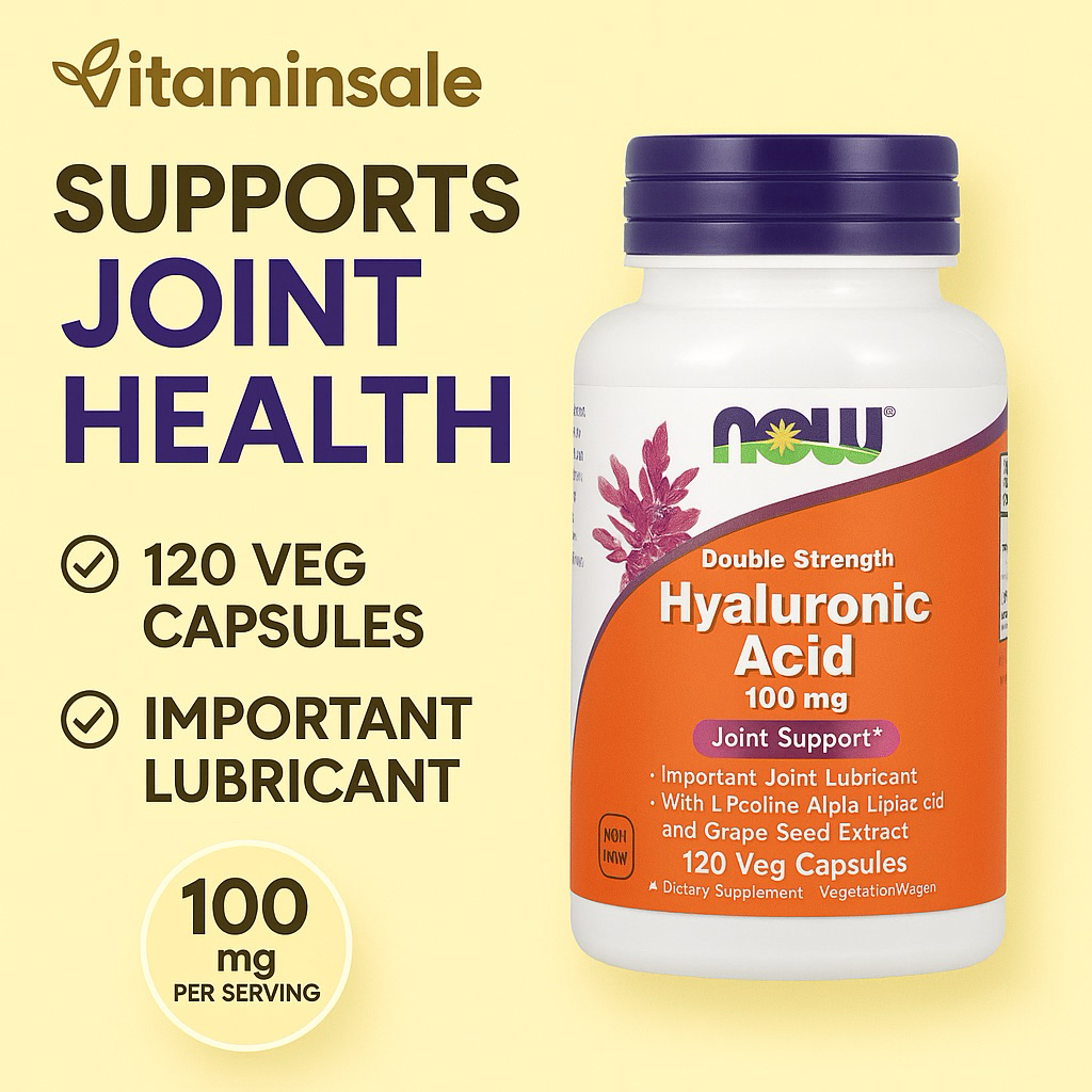 Now Foods, Hyaluronic Acid, Double Strength 100 mg 120 Veg Capsules