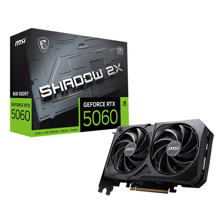 VGA (การ์ดแสดงผล) MSI GEFORCE RTX 5060 8G SHADOW 2X OC - 8GB GDDR7