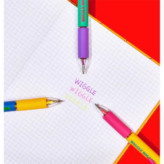 ✅พร้อมส่ง🌼🍒Wiggle Wiggle🌈🐻figure multi 4 color ball pen ปากกาหัวการ์ตูนกด 4 สีในแท่งเดียว