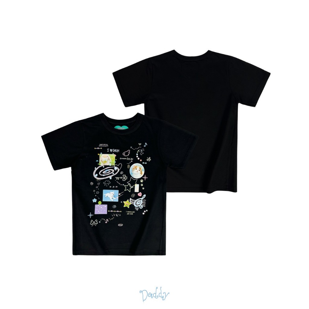 DADDY | Someone Love You T-shirt เสื้อยืดสีดำ สุดน่ารัก