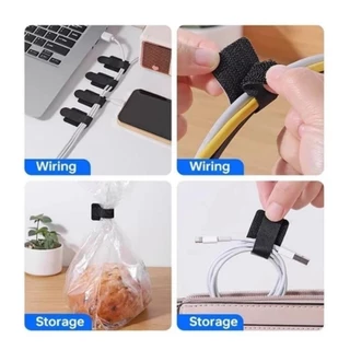 50/100pcs Reusable Cable Ties Fastening Wire Organizer สายไฟเชือกผู ้ ถือกาวในตัวปรับสายไฟสายรัดโต ๊ ะการจัดการ
