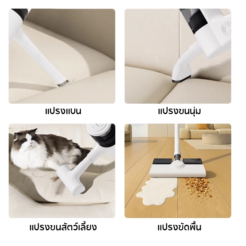 【ของพร้อมส่ง】ดูดเปียกและแห้งได้ 8 in 1 เครื่องดูดฝุ่นไร้สาย 25000Pa จอแสดงผล LED ปรับระดับได้ 3ระดับ thumbnail 7