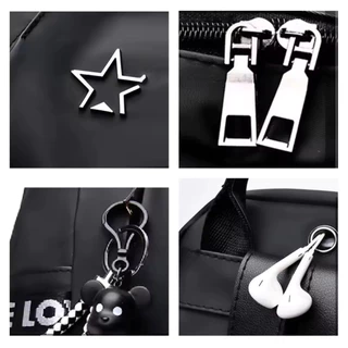 korea กระเป๋าเป้สะพายหลัง กระเป๋าสะพายหลังผู้หญิง backpack women G29(black)