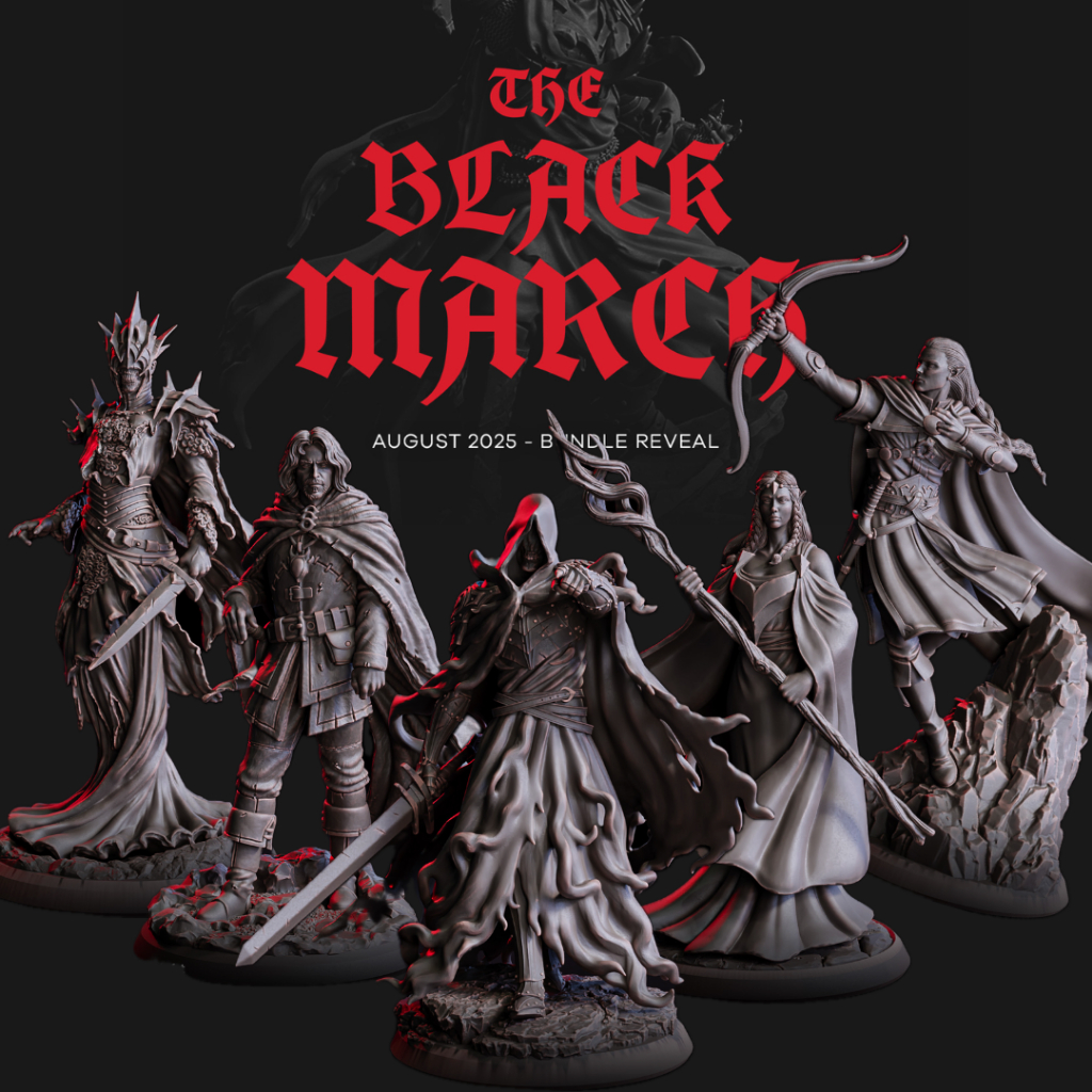 DnD Miniature I The Black March Iโมเดลบอร์ดเกม (งานเรซิ่นยังไม่ลงสี) ฐาน 1-2 นิ้ว