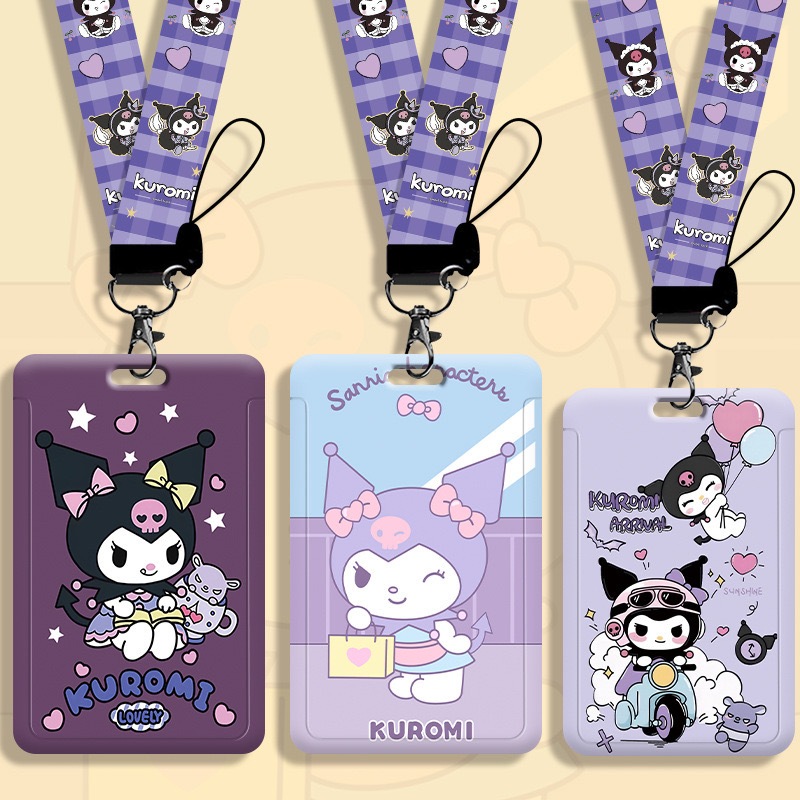 ที่ใส่บัตรลายการ์ตูนคุโรมิ มีตัวเลือกแบบพวงกุญแจ หรือ สายคล้องคอ สามารถใส่บัตร หรือการ์ดอื่นๆ ได้แบบเอนกประสงค์