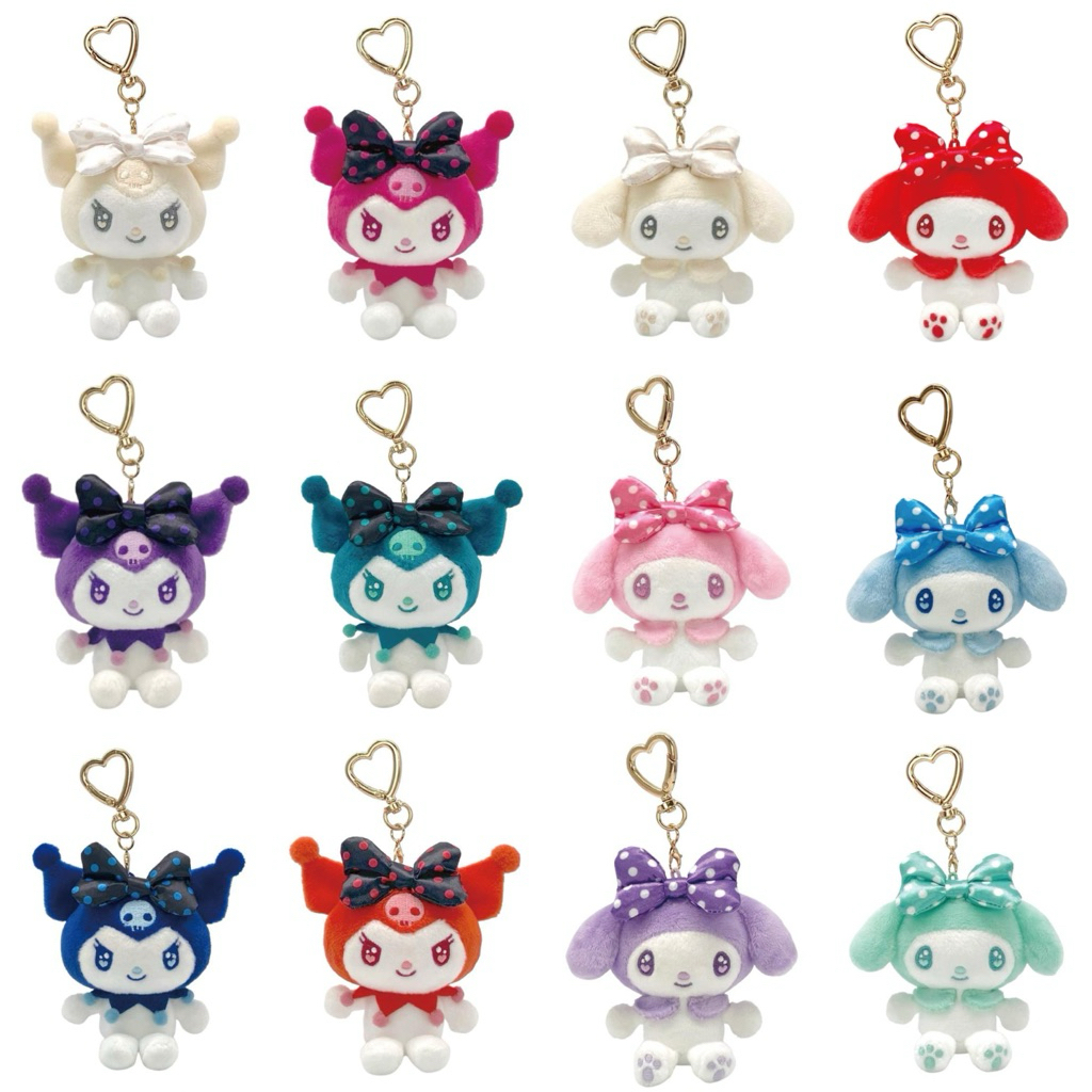 🌈พวงกุญแจตุ๊กตา Sanrio mymelody Kuromi 6สี ลิขสิทธิ์แท้จากญี่ปุ่น🌈