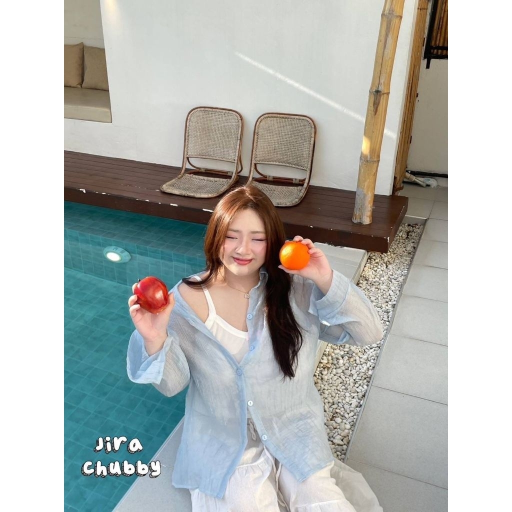 Luna Set - เซ็ท 2 ชิ้น แขนยาว+เสื้อกล้าม ฟรีไซส์ อก 38-50 นิ้ว เหมาะกับทะเลสุดๆ เสื้อสาวอวบ ไซส์ใหญ่