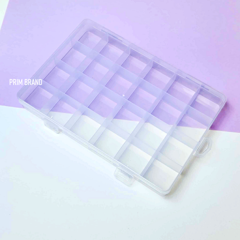 กล่องพลาสติกใส แบ่ง 1 4 9 28 ช่อง สําหรับเก็บเครื่องประดับ ลูกปัด DIY