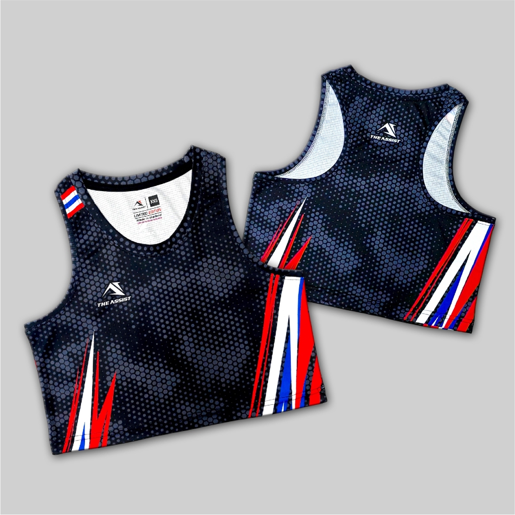 เสื้อวิ่ง เสื้อลำลอง ออกกำลังกาย เสื้อ crop TA-209 “Thunder Strike”