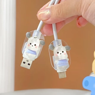 สำหรับ แอนดรอยด์ Type-c/Micro ที่กันสายหัก ลายการ์ตูน cable protector สำหรับ สายชาร์จ Android Type-c/Micro Cable Bite