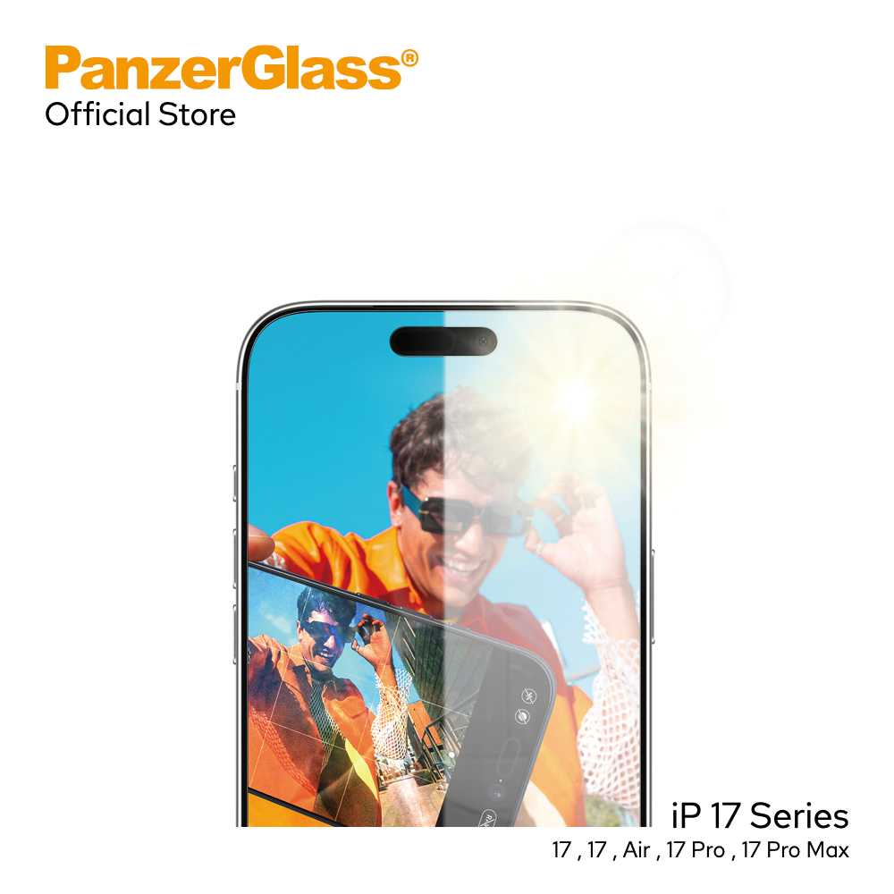 PanzerGlass ฟิล์มกระจกกันรอย ลดแสงสะท้อน Ultra Wide Fit Anti-Reflective for iP 17 Series