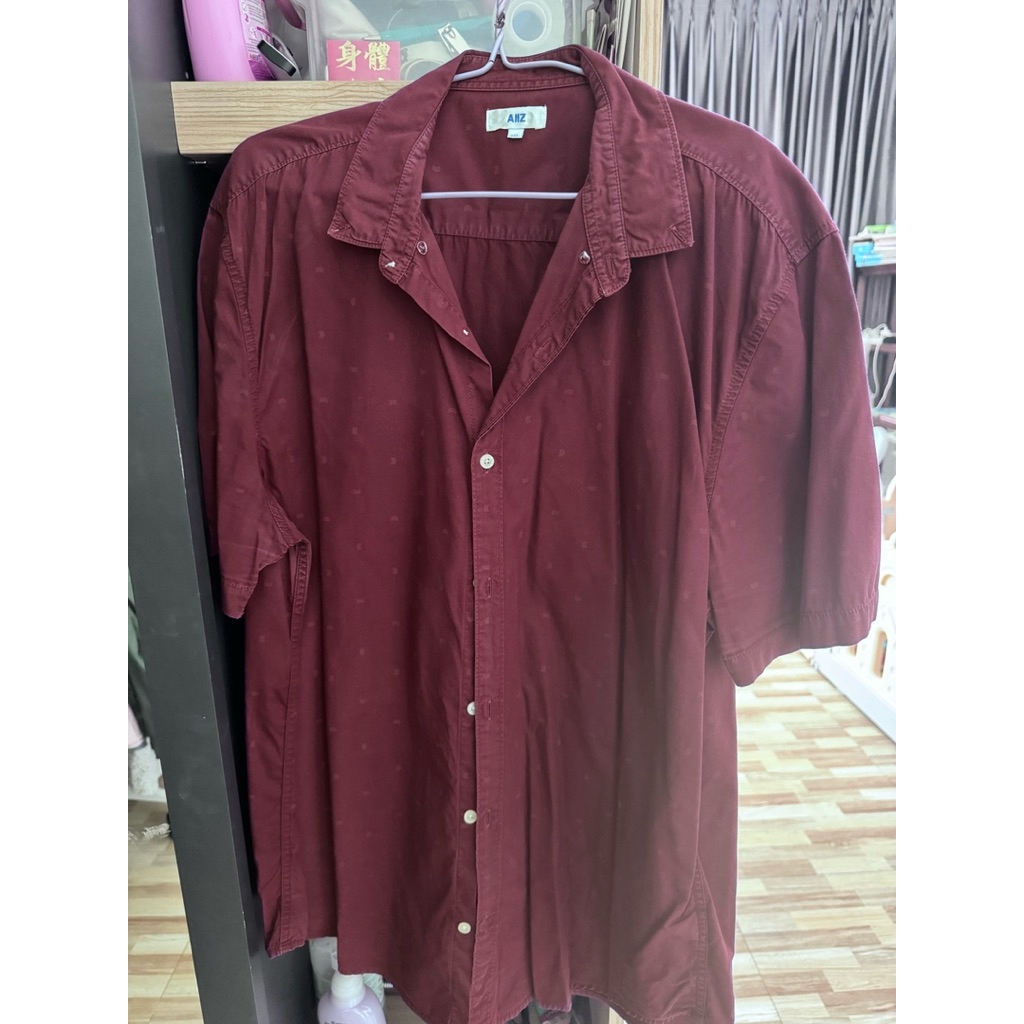 เสื้อเชิ้ตผู้ชายมือสอง แบรนด์ AllZ ไซต์ 3xl ของจริงสีสดกว่าในรูปค่ะ