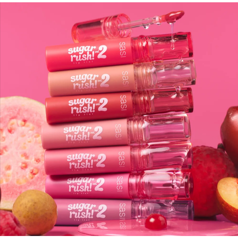 SASI Sugar Rush Lip Tint Vol.2(2g) ศศิ ชูการ์ รัช ลิป ทินท์ วอลลุ่ม ทู (2ก.)ลิปทินท์เนื้อน้ำ สีสวยชัด ชุ่มฉ่ำ สดใสทุกวัน ราคา ถูกที่สุด ดีลบีเคเค แกลเลอรีภาพที่ 4