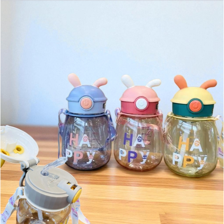 Eitems กระติกน้ำ ขวดน้ำ ลายหูกระรอก สายคล้องคอ ปรับได้ รูปที่ 4