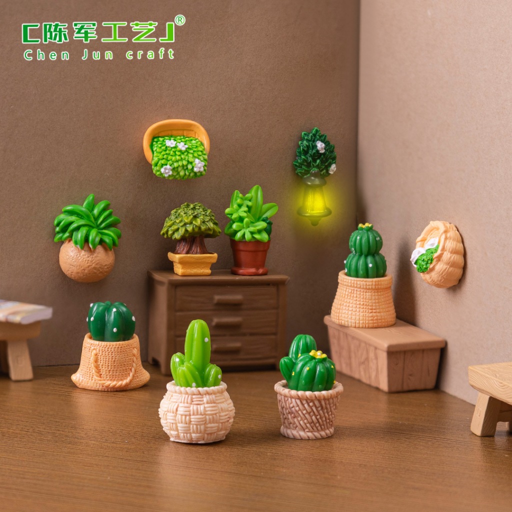 โมเดลเรซิ่นแจกัน กระถางต้นไม้ แจกันแขวนผนัง แจกันจิ๋ว ตกแต่งบ้านตุ๊กตา