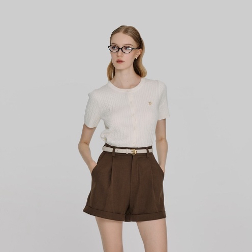 Withit Cabel Short Sleeve Knitwear เสื้อไหมพรมแขนสั้น - TPW04825