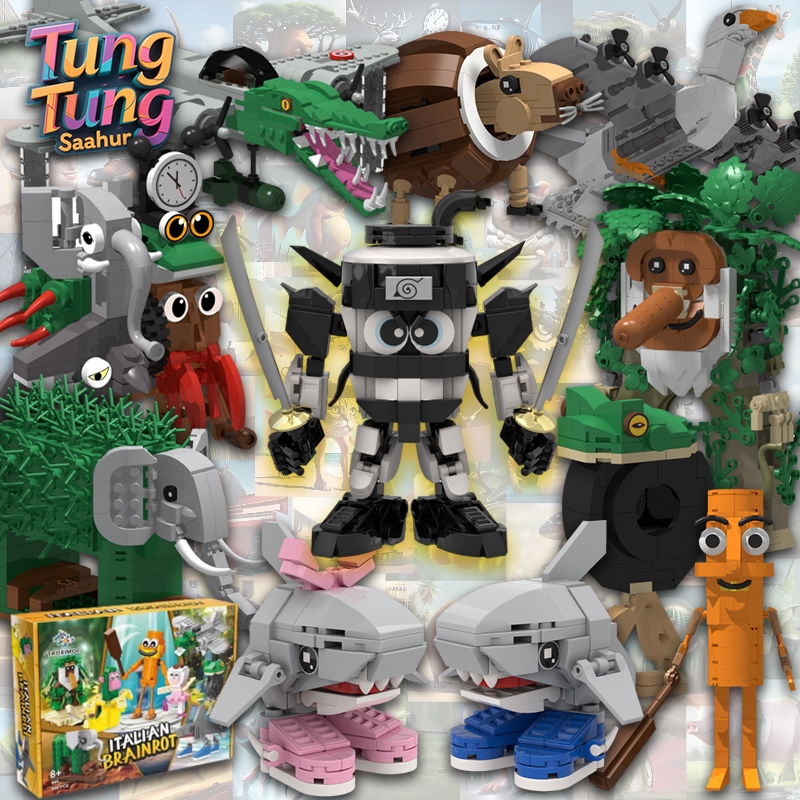 tung tung tung sahur ตัวต่อ ซีรี่ส์ เด็ก/ผู้ใหญ่ tung tung sahur italian brainrot building blocks