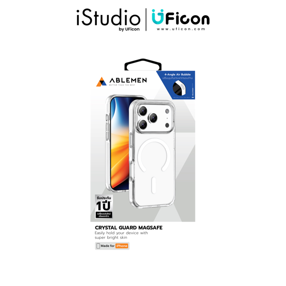 เคส - Ablemen Case Crystal Guard Magsafe Apple iPhone 17 Pro,17 Pro Max [iStudio by UFicon]