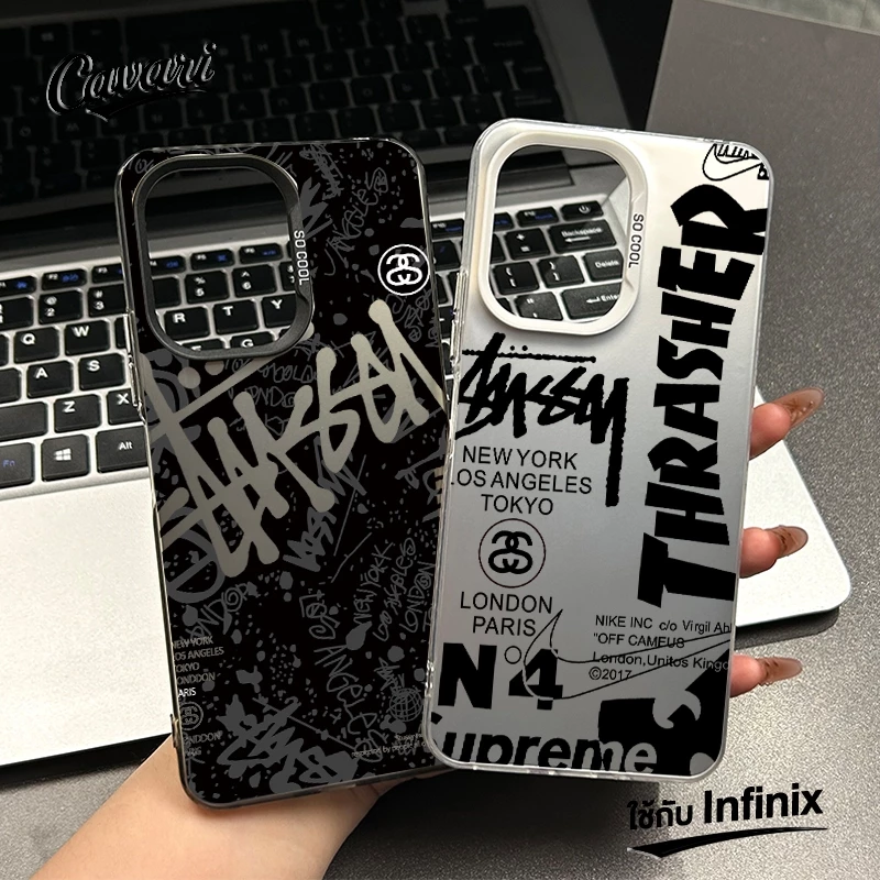 🔥ส่งจากไทย🔥Ins แบรนด์แฟชั่น เคส Infinix Smart 8 7 6 8Plus Spark GO 2024 20 20C 20Pro Hot 30i 40i 40 20 Play Camon 20 N